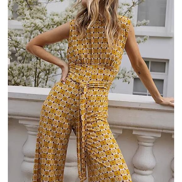 Free people Yellow Retro Jusmpuit - Picture 1 of 7